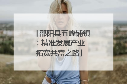 邵阳县五峰铺镇：精准发展产业 拓宽共富之路