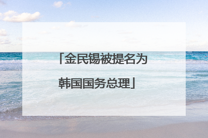 金民锡被提名为韩国国务总理