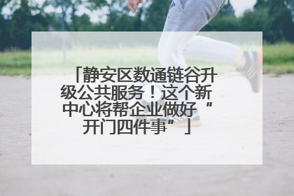 静安区数通链谷升级公共服务！这个新中心将帮企业做好“开门四件事”