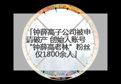 钟薛高子公司被申请破产 创始人账号“钟薛高老林”粉丝仅1800余人