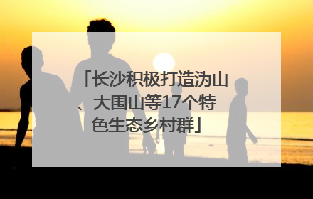 长沙积极打造沩山、大围山等17个特色生态乡村群