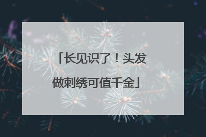 长见识了！头发做刺绣可值千金