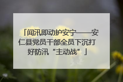 闻汛即动护安宁——安仁县党员干部全员下沉打好防汛“主动战”