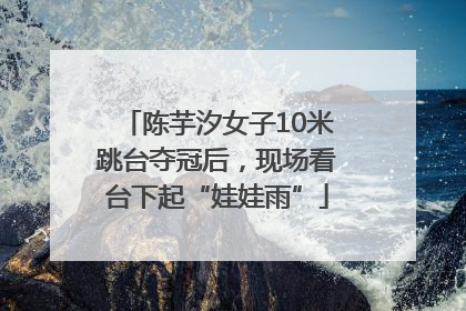 陈芋汐女子10米跳台夺冠后，现场看台下起“娃娃雨”