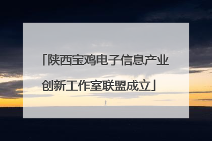 陕西宝鸡电子信息产业创新工作室联盟成立