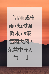 雷雨或阵雨+短时强降水+8级雷雨大风！东营中考天气……