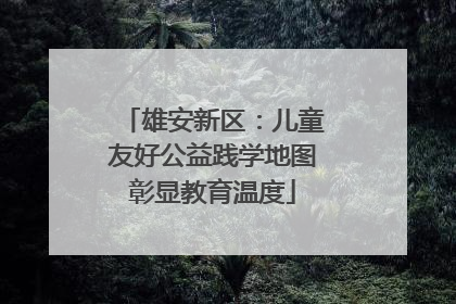 雄安新区：儿童友好公益践学地图彰显教育温度