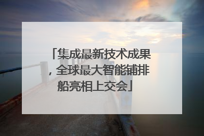 集成最新技术成果，全球最大智能铺排船亮相上交会