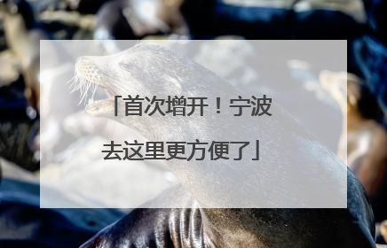 首次增开！宁波去这里更方便了