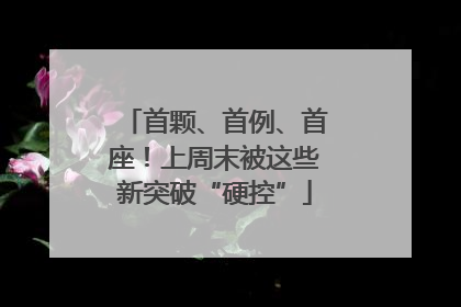 首颗、首例、首座！上周末被这些新突破“硬控”