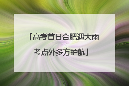 高考首日合肥遇大雨 考点外多方护航