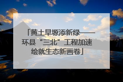 黄土旱塬添新绿——环县“三北”工程加速绘就生态新画卷