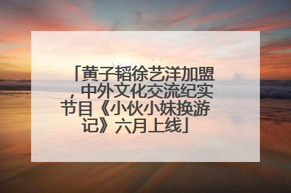 黄子韬徐艺洋加盟，中外文化交流纪实节目《小伙小妹换游记》六月上线
