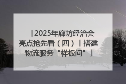 2025年廊坊经洽会亮点抢先看（四）丨搭建物流服务“样板间”