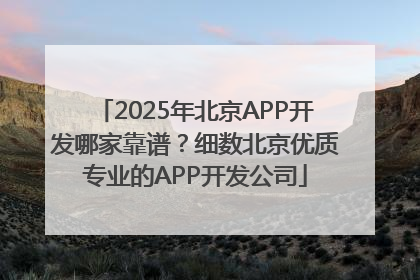 2025年北京APP开发哪家靠谱？细数北京优质专业的APP开发公司