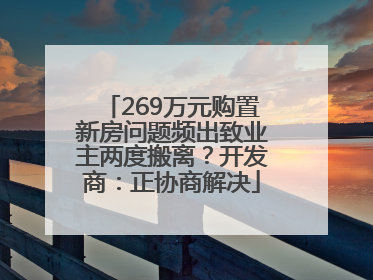 269万元购置新房问题频出致业主两度搬离？开发商：正协商解决