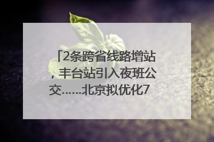 2条跨省线路增站，丰台站引入夜班公交……北京拟优化7条公交线！