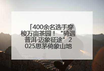 400余名选手穿梭万亩茶园！“骑遇普洱·迈象征途”2025思茅倚象山地自行车赛圆满举行