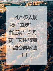 4万多人现场“围观” 宿迁端午龙舟赛“文体旅商”融合再破圈！